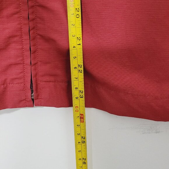 BGN Red Cotton Blend Long Sleeve Casual Zip Pocket Front Mock Collar Size Small - Picture 11 of 12